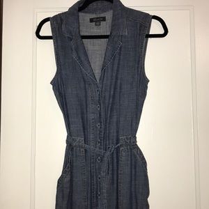 Jean jumper with wide legs